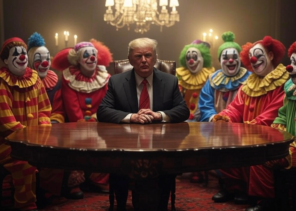 Trump cabinet full of clowns Blank Meme Template