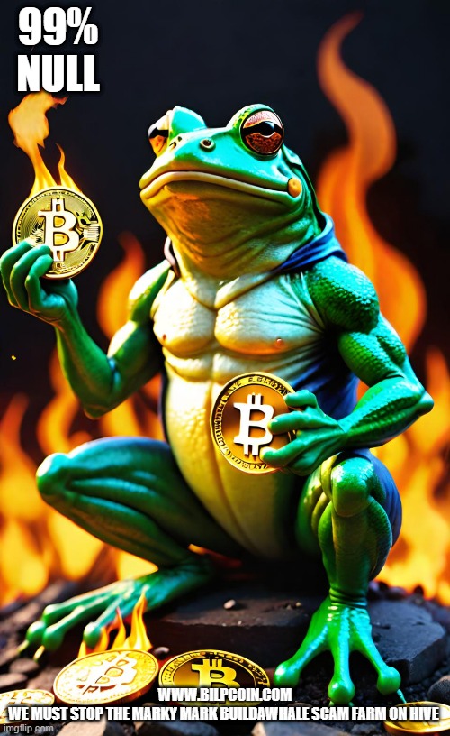 99% NULL; WWW.BILPCOIN.COM

WE MUST STOP THE MARKY MARK BUILDAWHALE SCAM FARM ON HIVE | made w/ Imgflip meme maker