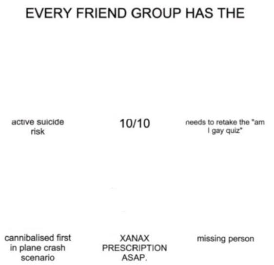 every friend group has the Blank Meme Template