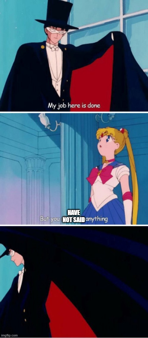 HAVE NOT SAID | image tagged in sailor moon | made w/ Imgflip meme maker