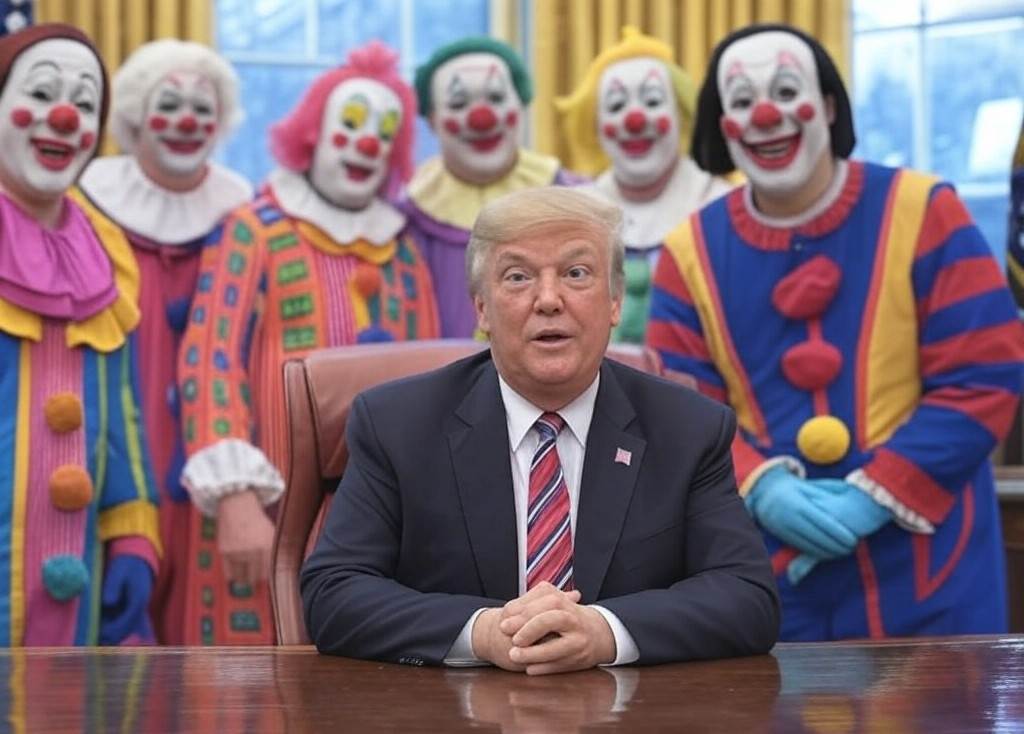 Donald Trump Oval Office clowns President Republicans Blank Meme Template