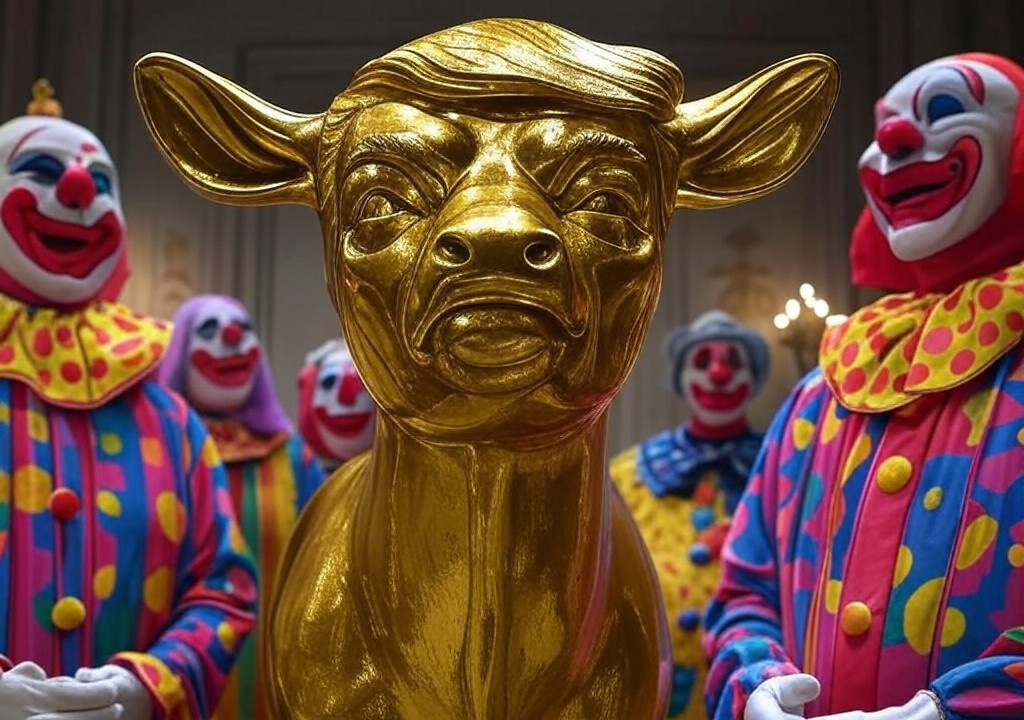 Donald Trump Golden Calf clowns President Republicans Blank Meme Template