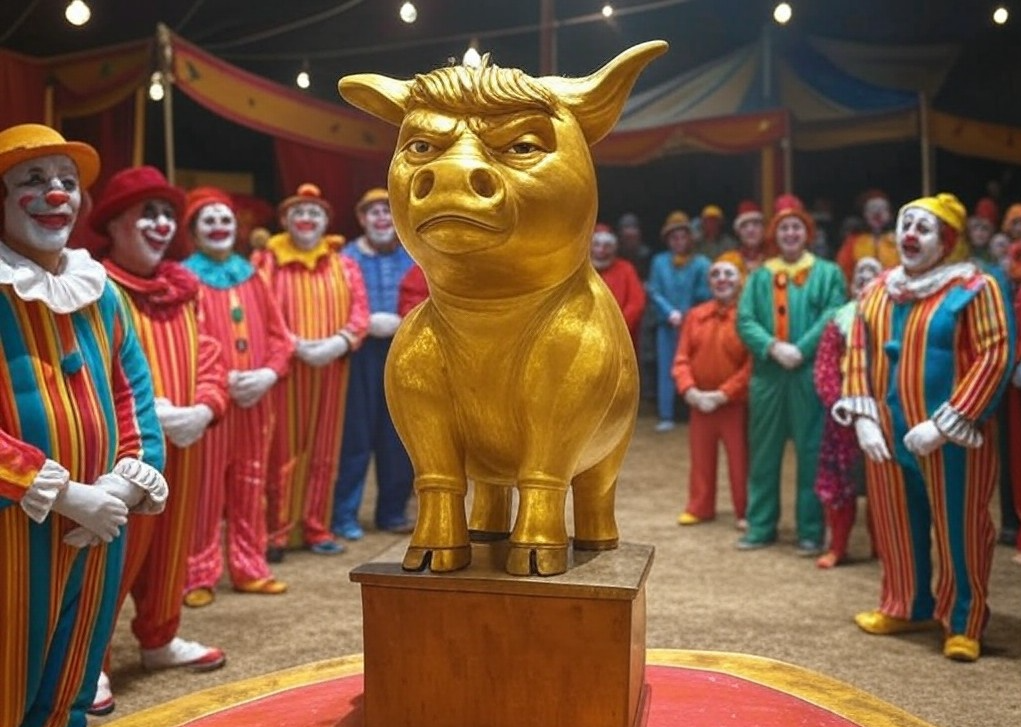 Donald Trump Golden Calf clowns President Republicans Blank Meme Template