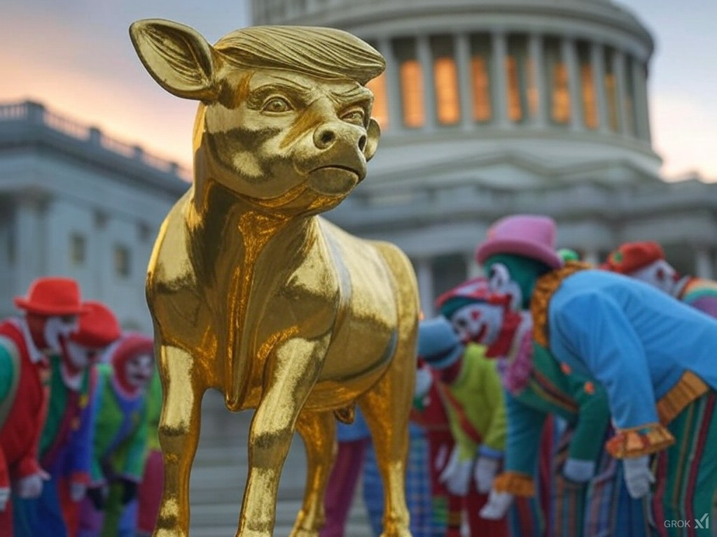 Donald Trump Golden Calf clowns President Republicans Blank Meme Template