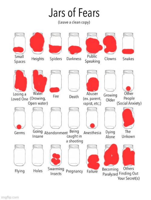 Jar of fears clear version | image tagged in jar of fears clear version | made w/ Imgflip meme maker