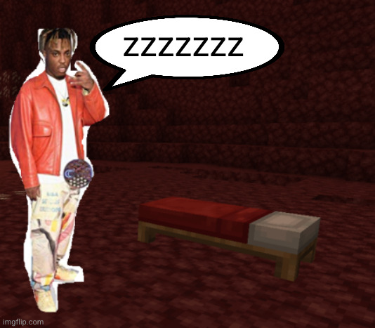 night chat | zzzzzzz | image tagged in juice wrld in nether,juice wrld,goodnight,night chat,gn,minecraft | made w/ Imgflip meme maker