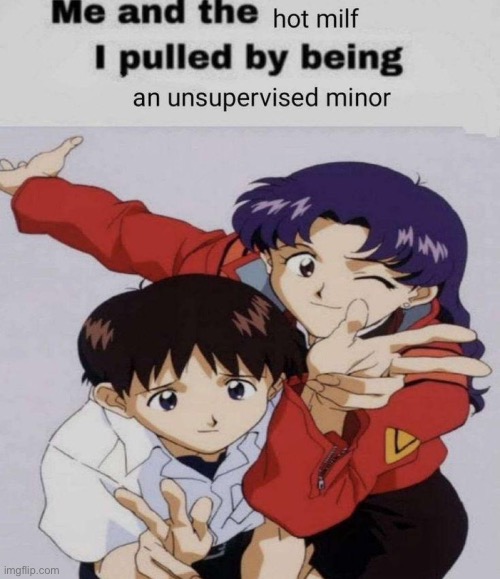 image tagged in evangelion,shinji,misato | made w/ Imgflip meme maker