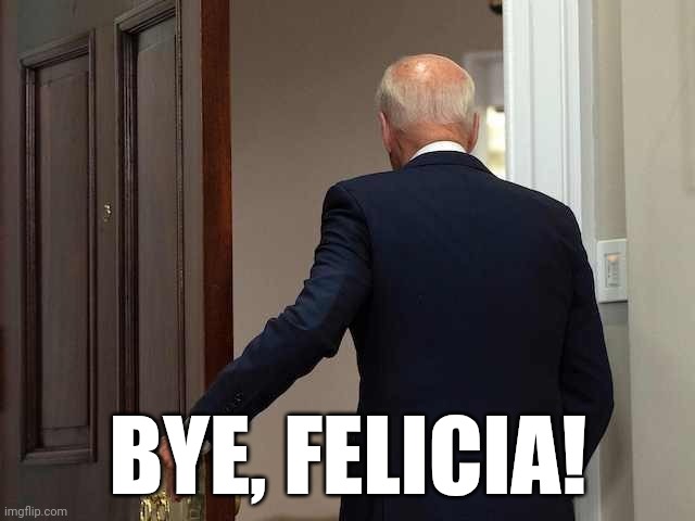 The end of the destruction of the United States of America. | BYE, FELICIA! | image tagged in bye felicia | made w/ Imgflip meme maker