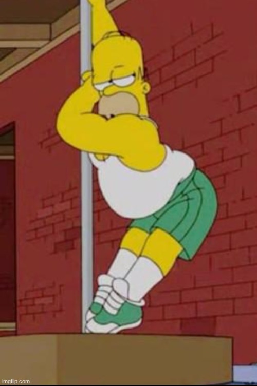 Homer pole dancing | image tagged in homer pole dancing | made w/ Imgflip meme maker