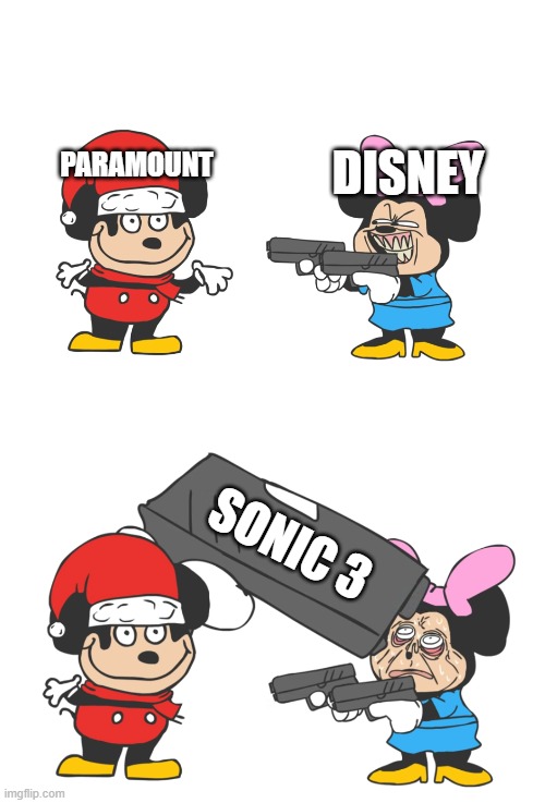 what a struggle | DISNEY; PARAMOUNT; SONIC 3 | image tagged in mokey mouse,paramount,walt disney,sonic the hedgehog,sonic 3,mufasa | made w/ Imgflip meme maker