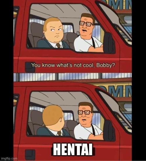 you know whats not cool bobby | HENTAI | image tagged in you know whats not cool bobby | made w/ Imgflip meme maker