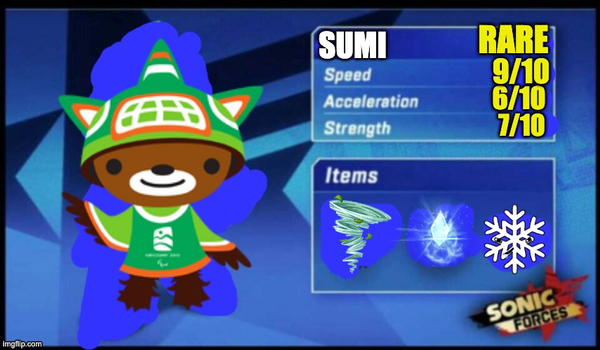 [UPDATED] Sonic Forces Meme Battle | RARE; SUMI; 9/10; 6/10; 7/10 | image tagged in updated sonic forces meme battle,memes,sumi,smg4,fanlore | made w/ Imgflip meme maker