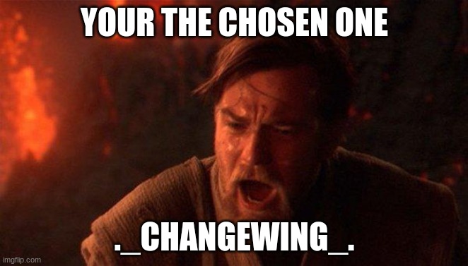 would u like to moderate ._changewing_. one of my streams? | YOUR THE CHOSEN ONE; ._CHANGEWING_. | image tagged in memes,you were the chosen one star wars | made w/ Imgflip meme maker