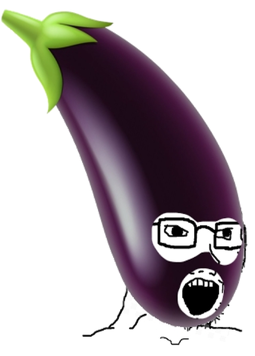 Eggplant soyjak Blank Meme Template