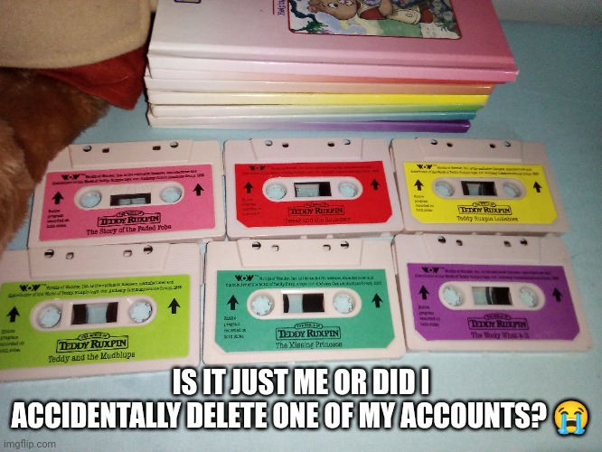 Why!!!! | IS IT JUST ME OR DID I ACCIDENTALLY DELETE ONE OF MY ACCOUNTS? 😭 | made w/ Imgflip meme maker