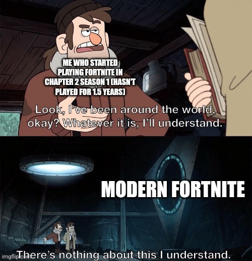 Why are there tycoons? | ME WHO STARTED PLAYING FORTNITE IN CHAPTER 2 SEASON 1 (HASN'T PLAYED FOR 1.5 YEARS); MODERN FORTNITE | image tagged in look i've been around the world,fortnite,why are you reading the tags,help im trapped in the tags | made w/ Imgflip meme maker