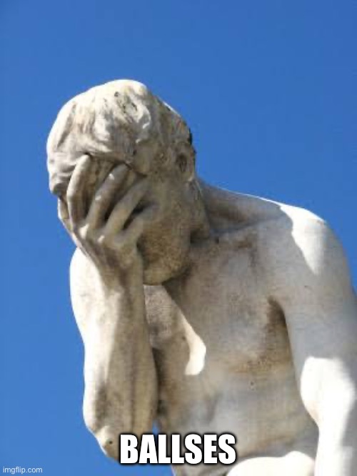 Ashamed Greek statue | BALLSES | image tagged in ashamed greek statue | made w/ Imgflip meme maker