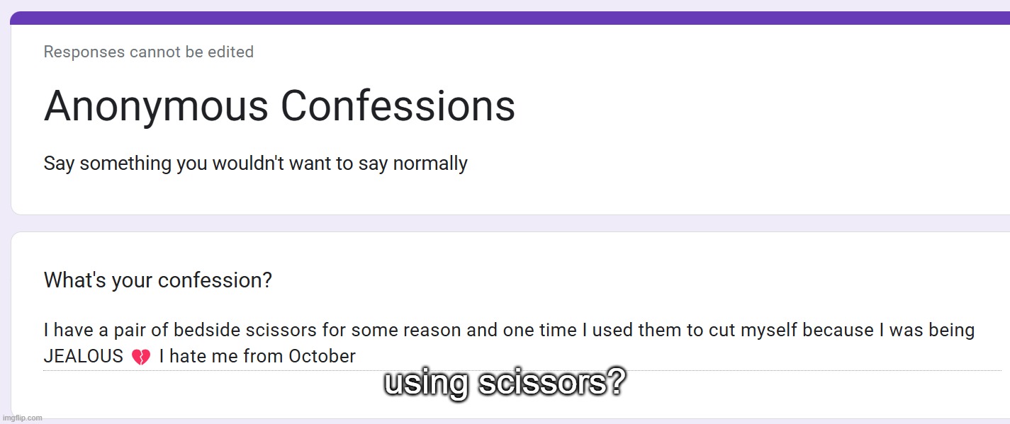 using scissors? | made w/ Imgflip meme maker
