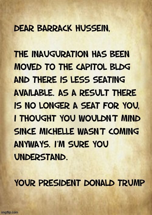 Dear Barrack | image tagged in dear barrack | made w/ Imgflip meme maker