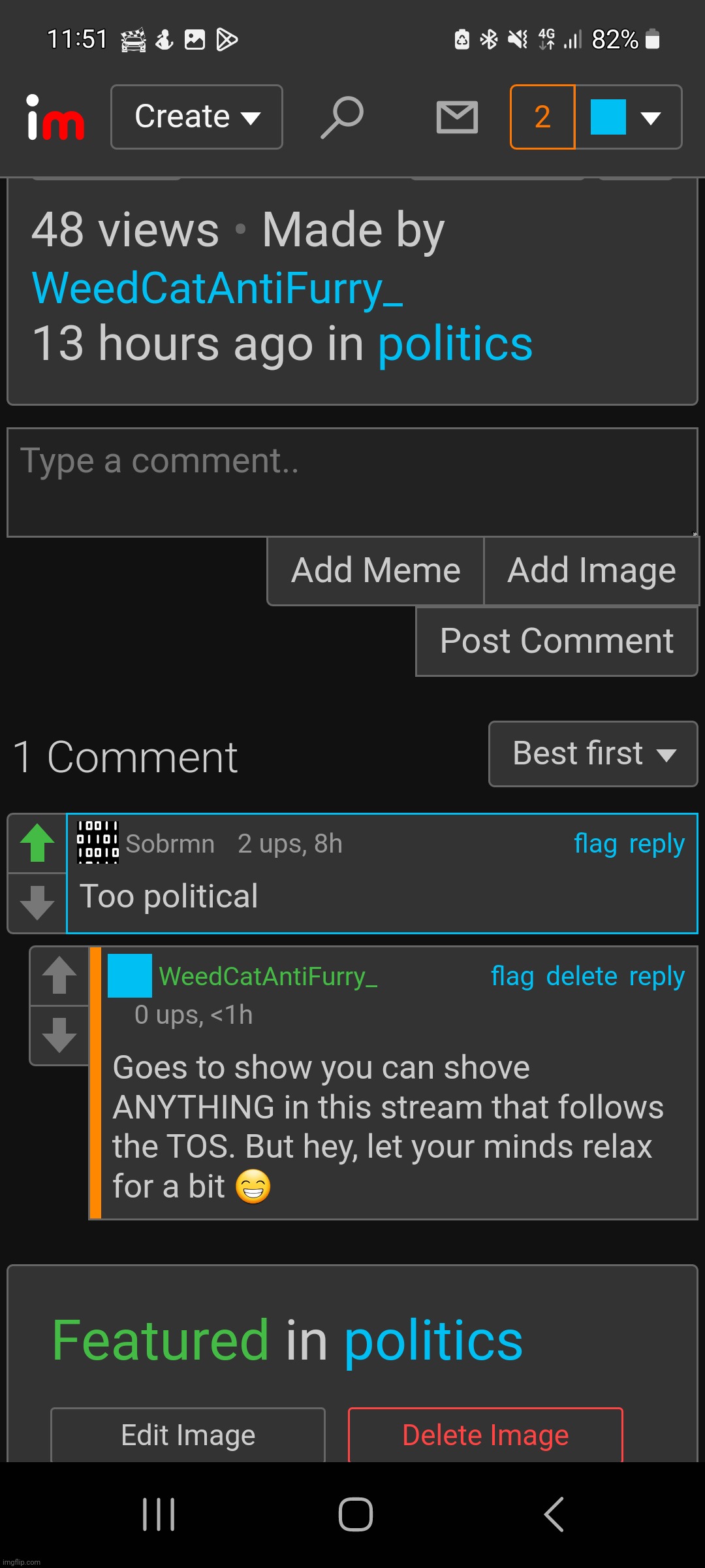 Context: I posted neon light buildings in politics | image tagged in didnt have anything,to d9 with,poliitiks | made w/ Imgflip meme maker