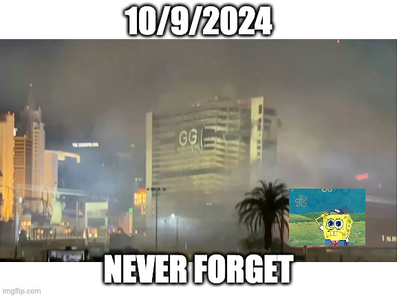 It's been 101 days that the trop was imploded for a stupid freaking stadium. What a shame | 10/9/2024; NEVER FORGET | image tagged in blank white template,fun,sad,las vegas,implosion,shame | made w/ Imgflip meme maker