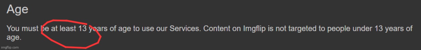 Age Requirement Imgflip | image tagged in age requirement imgflip | made w/ Imgflip meme maker