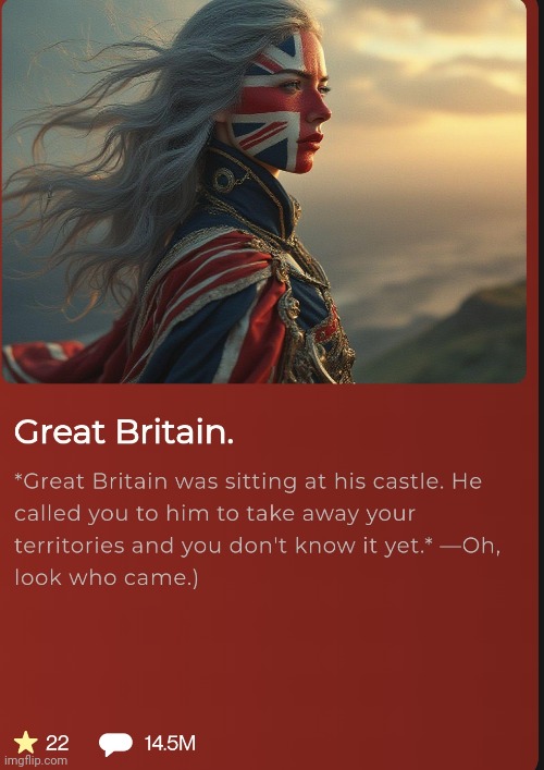 I'm fucking great Britain and you're not | made w/ Imgflip meme maker