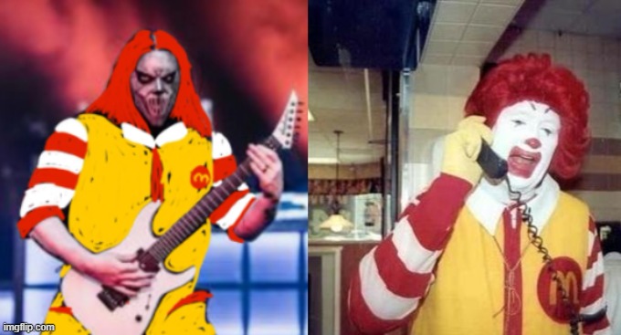 image tagged in mick thomson mc donalds,ronald mcdonald temp | made w/ Imgflip meme maker