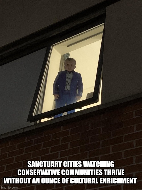 SANCTUARY CITIES WATCHING CONSERVATIVE COMMUNITIES THRIVE WITHOUT AN OUNCE OF CULTURAL ENRICHMENT | image tagged in funny memes | made w/ Imgflip meme maker