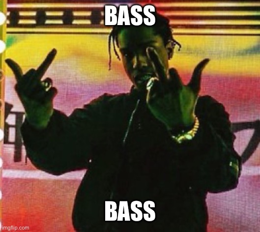 Bass | BASS; BASS | image tagged in asap rocky middle finger,bass | made w/ Imgflip meme maker