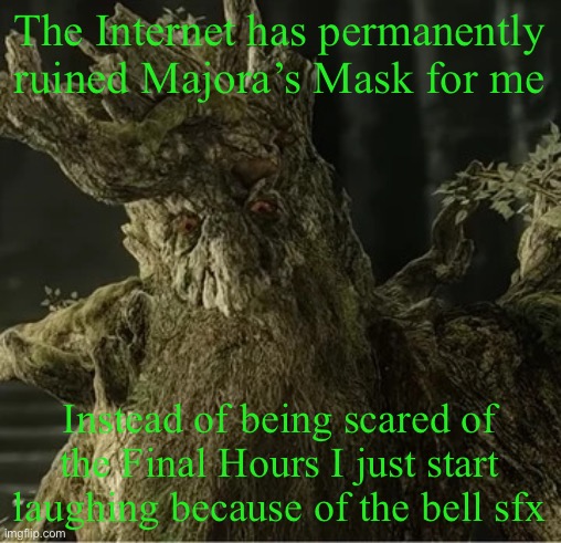 Hecate | The Internet has permanently ruined Majora’s Mask for me; Instead of being scared of the Final Hours I just start laughing because of the bell sfx | image tagged in hecate | made w/ Imgflip meme maker