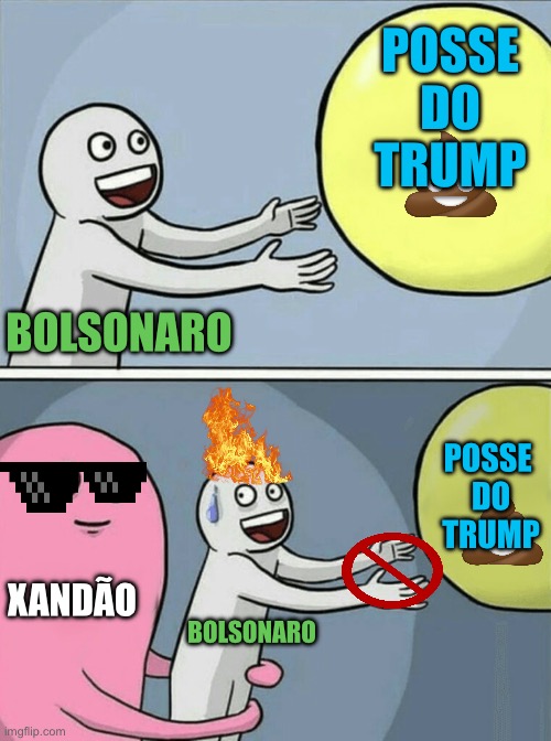 Bolsonaro na posse do Trump | POSSE
DO
TRUMP; BOLSONARO; POSSE 
DO
TRUMP; XANDÃO; BOLSONARO | image tagged in bolsonaro,trump,extrema direita,conservative,pl,golpista | made w/ Imgflip meme maker