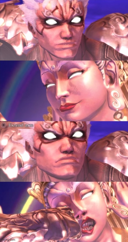 My favorite part of Asura’s wrath | image tagged in asura extend arm to chakravartin | made w/ Imgflip meme maker