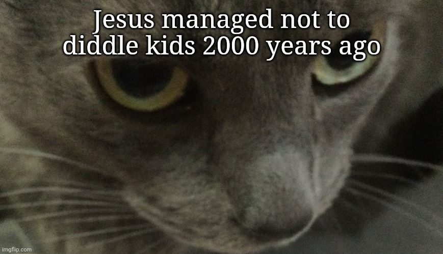 Sweetie | Jesus managed not to diddle kids 2000 years ago | image tagged in sweetie | made w/ Imgflip meme maker