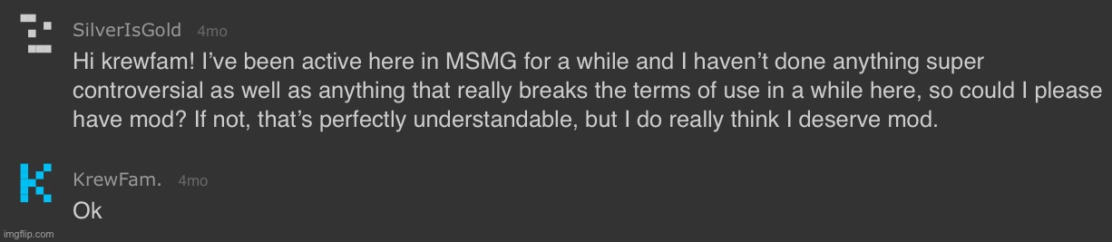 This is how I briefly had mod in MSMG | made w/ Imgflip meme maker