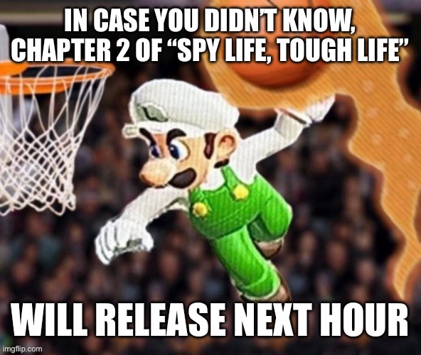 Luigi balling on them Hoes | IN CASE YOU DIDN’T KNOW, CHAPTER 2 OF “SPY LIFE, TOUGH LIFE”; WILL RELEASE NEXT HOUR | image tagged in luigi balling on them hoes | made w/ Imgflip meme maker