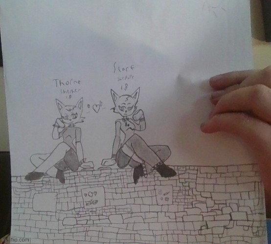 hai. been working on a drawing of me and my gf. thoughts? | made w/ Imgflip meme maker