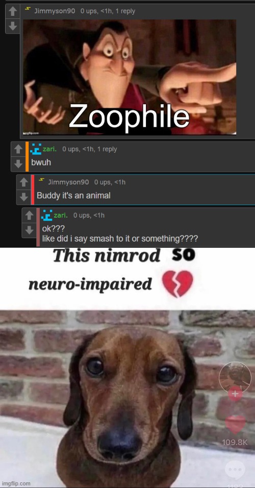 image tagged in this nimrod so neuro-impaired | made w/ Imgflip meme maker