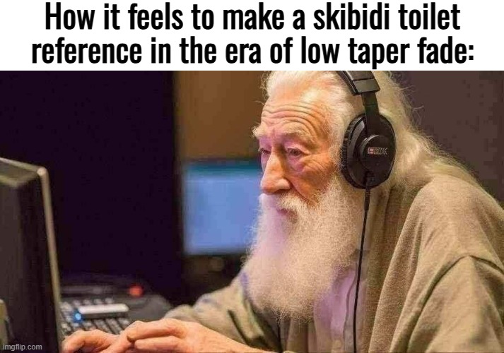 Real | How it feels to make a skibidi toilet reference in the era of low taper fade: | made w/ Imgflip meme maker