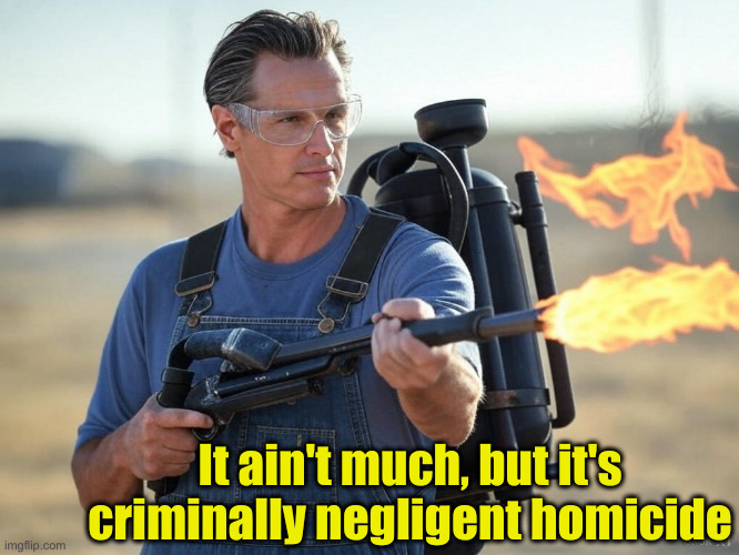 Just Torchin' Property & Murkin' Folks | It ain't much, but it's criminally negligent homicide | image tagged in newscum,political meme,politics,funny memes,funny,serial killer | made w/ Imgflip meme maker