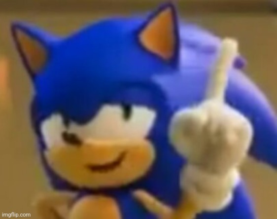 sonic finger | image tagged in sonic finger | made w/ Imgflip meme maker