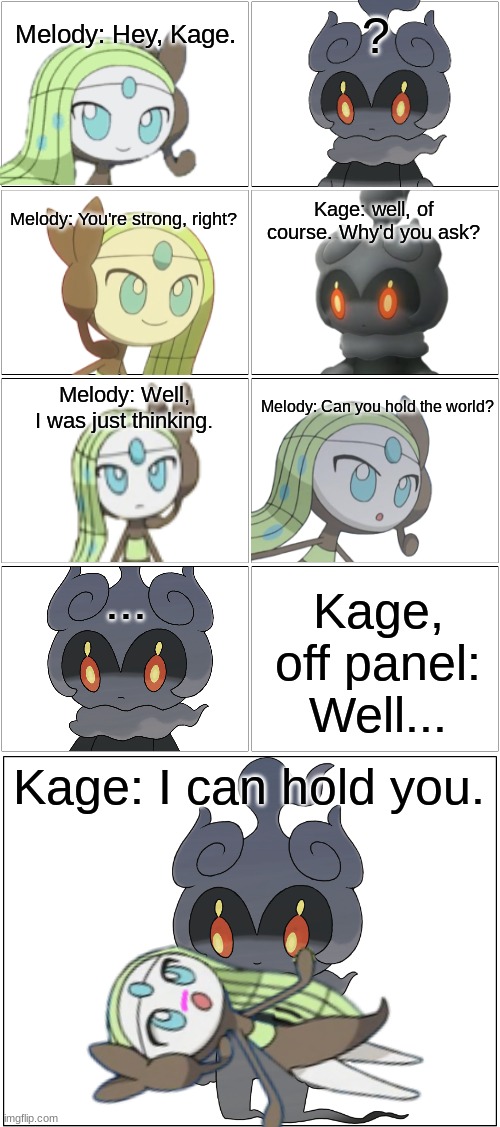 The 4 Mythicals: Hold the World.mp3 | image tagged in comic,the 4 mythicals,kage and melody,kage,melody | made w/ Imgflip meme maker