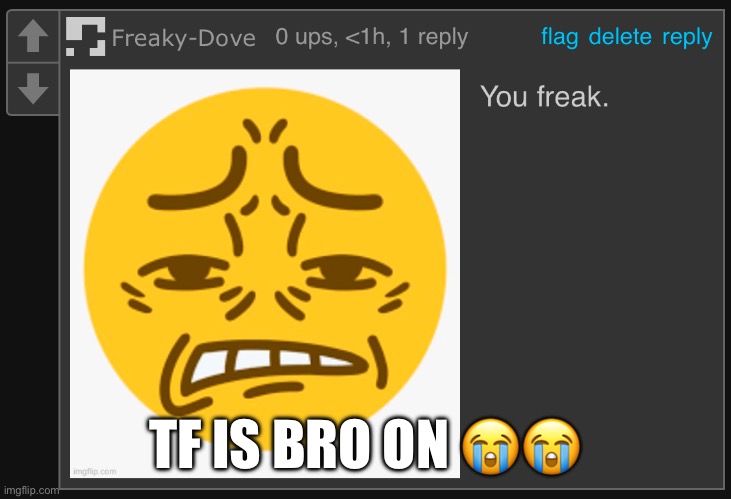 TF IS BRO ON 😭😭 | made w/ Imgflip meme maker