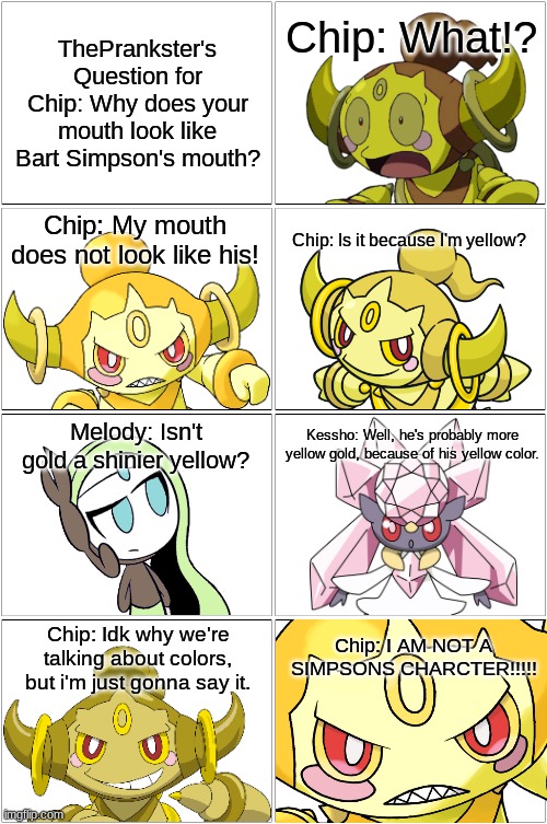 Not a Simpsons character.mp3 | image tagged in comic,chip and kessho,chip,kessho,melody | made w/ Imgflip meme maker