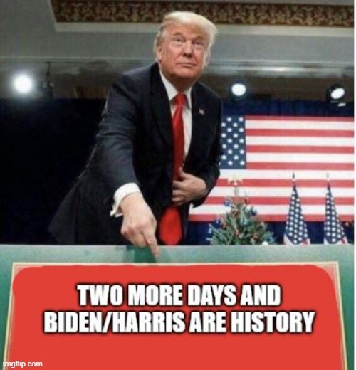 President Trump points to Biden Harris is history | made w/ Imgflip meme maker