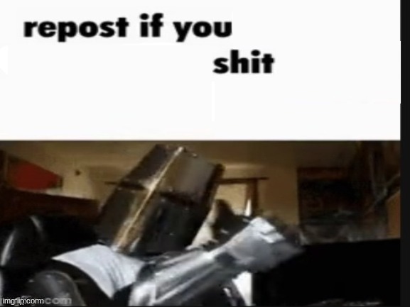 . | image tagged in repost if you shit fixed | made w/ Imgflip meme maker