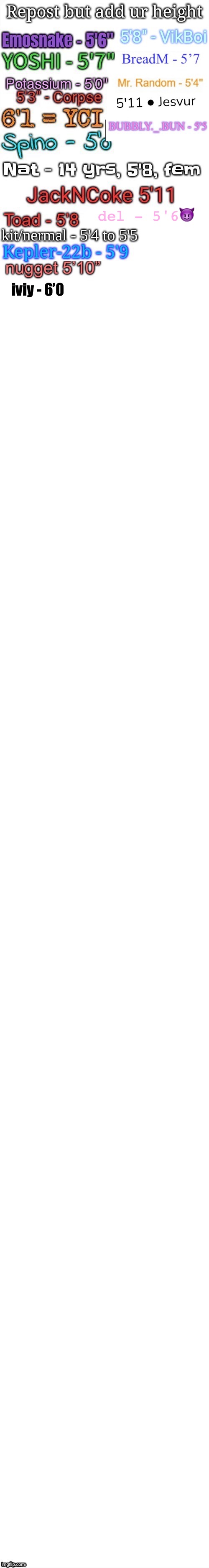 im so tall ik | del - 5'6😈 | made w/ Imgflip meme maker