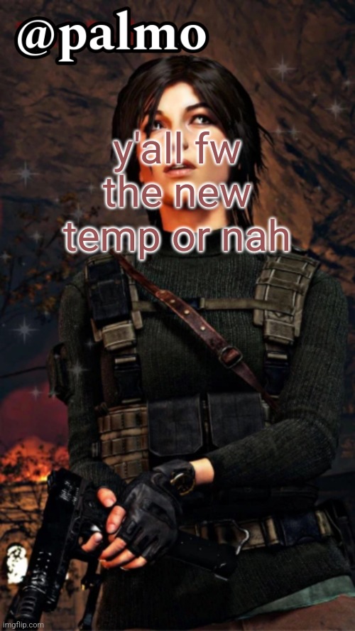 sum basic and chill | y'all fw the new temp or nah | image tagged in palmo x daftyy temp | made w/ Imgflip meme maker