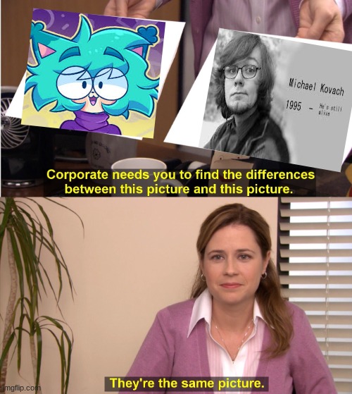 POV: which is the real Micheal Kovach | image tagged in memes,they're the same picture | made w/ Imgflip meme maker