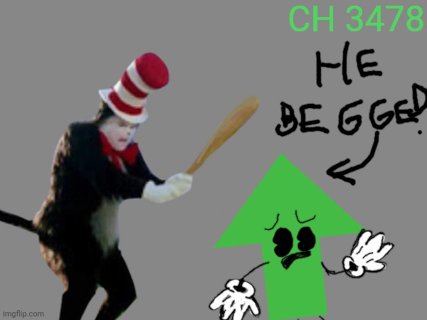 CH 3478 | CH 3478 | image tagged in flonow,cat in the hat,anti upvote beggars | made w/ Imgflip meme maker